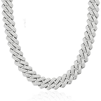 Conjunto Cubano Platinum ice out Cadena + Pulsera